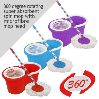 360° Plastic spin mop image 1