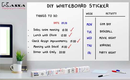 Whiteboard - Wall Sticker Erasable self adhesive image 2