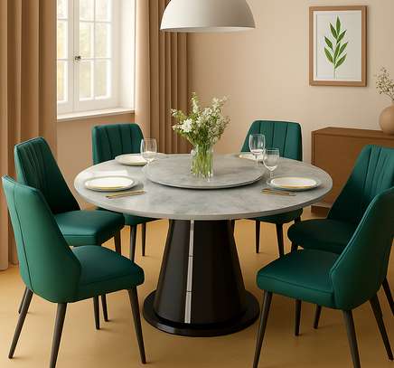 Dining Set; Marble Family Dining Table Set image 3