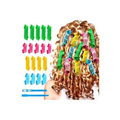 28 Pieces Spiral Hair Curlers Curls Heatless Styling Kit image 3