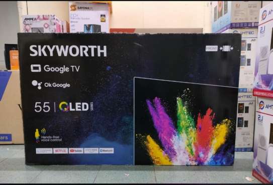 Skyworth 55" Smart Tv QLED Google Tv 4k UHD Frameless image 1