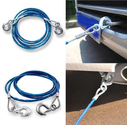 Car Heavy Duty Emergency Steel Tow Rope Cable image 1