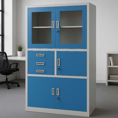 Office Cabinet: Blue Filing Cabinet With Safe image 1