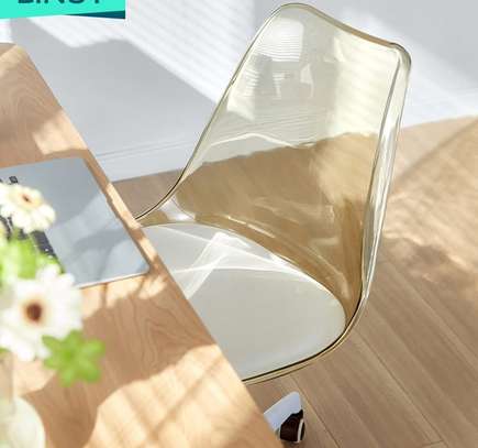 Acrylic Dining Chair –Colorful Transparent Swivel Seating image 2