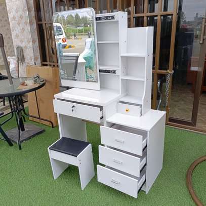 Vanity Desk: Castle Vanity, Sliding Mirror, Modern & Sleek image 5