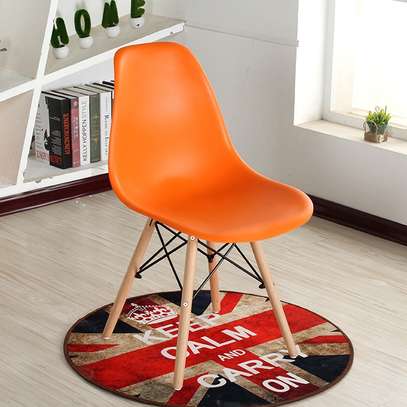 Dining Chair; Plastic Eames Armless Dining Chairs image 3