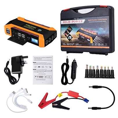 Car Jump Starter 14400mAh 600A Peak With LED Emergency Lights,External Battery Charger Auto Booster Jumper For Vehicles,Portable Power Bank With Flashlight And 4 USB Ports image 2