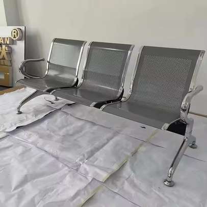 3-Seater Steel Reception Bench image 10