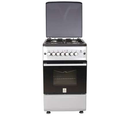 Mika Standing Cooker, 55cm X 55cm 4Gas Electric Oven, Silver image 1