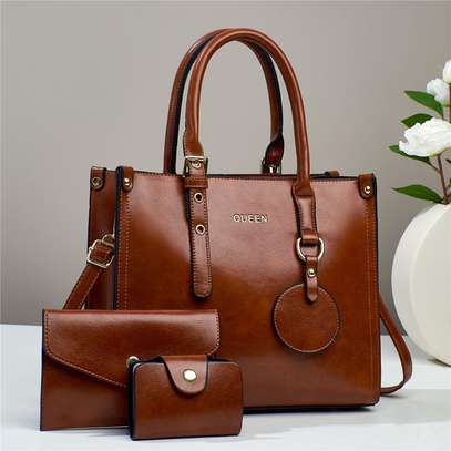 Quality leather 3 in 1 bags set image 3