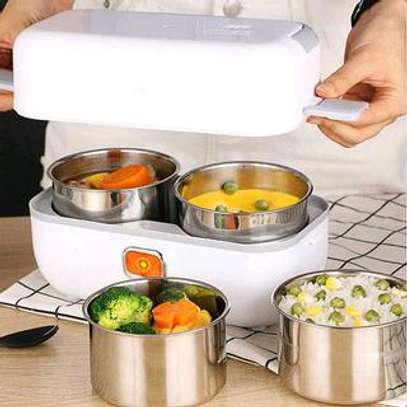 4 liner electric kitchen lunchbox cooker image 1