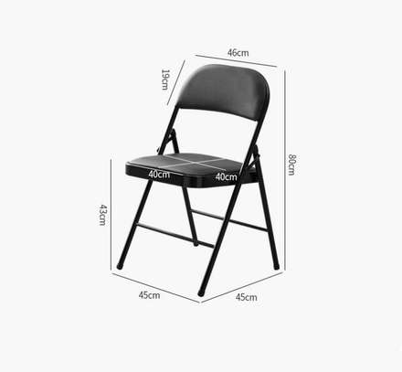 Foldable Lightweight Leather Metal Frame Office Chair image 9