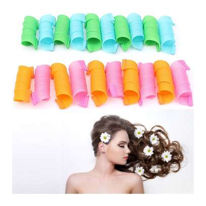 32pcs 28cm Wave Curl DIY Magic Circle Hair Styling Curlers Spiral Ringlet Rollers image 1