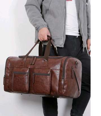 Leather  black & coffee brawn official travelling bags image 3