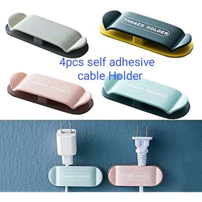 4pcs set Wire Holder/ cable Holder No hooks or holes needed. image 4