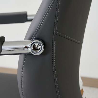 Office Chair: Leather Non Swivel High Back Office Chair image 4