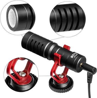 BOYA Video Microphone for Camera black and red image 1