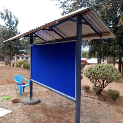 Canopied, free standing Noticeboards with a lockable glass image 2