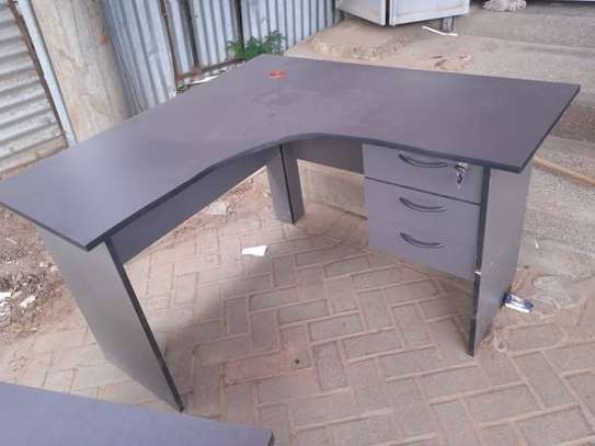 Modern L-Shaped office computer desk image 3