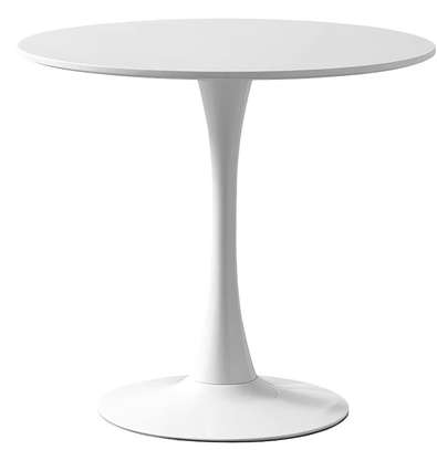 Office Table: White Circular Modern Dining Table image 3