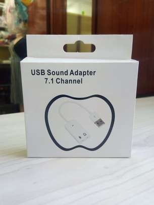 USB Sound Adapter 7.1 Channel - White Sound Card Adapter image 2