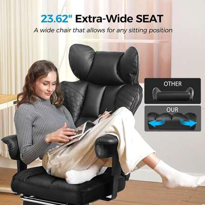 Office Chair: High Back Black Leather Executive Chair image 6
