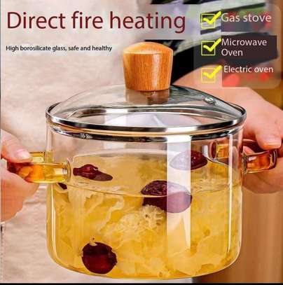 Classy borosilicate cooking clear pot image 1