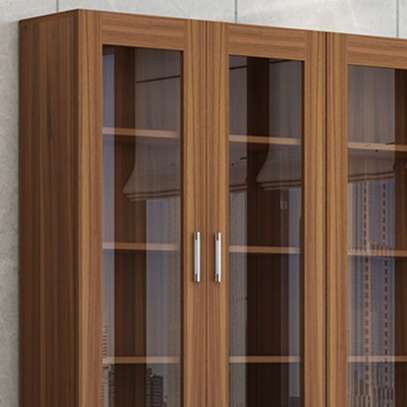 Burgundy Vertical Filing Cabinet with Shelves image 6