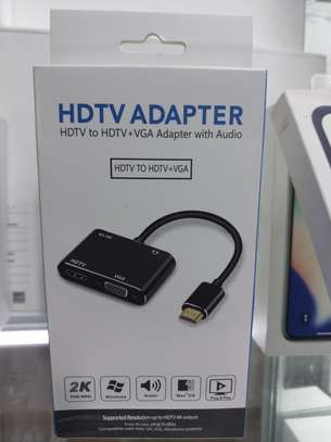 HDMI to VGA HDMI Adapter, Dual Display 4K HDMI to HDMI VGA image 2