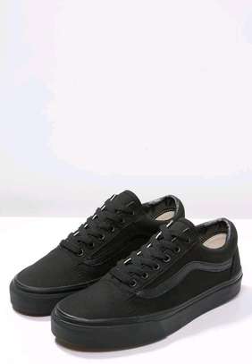 Black fashion quality Vans off the wall shoes image 1