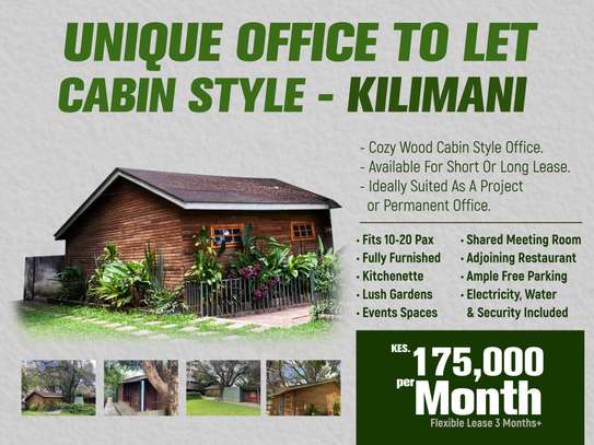 Cabin-Style Furnished Office to Let – Kilimani image 1