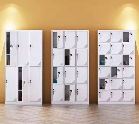 Cabinet: 12-Door Lockable Locker Storage Cabinet image 2