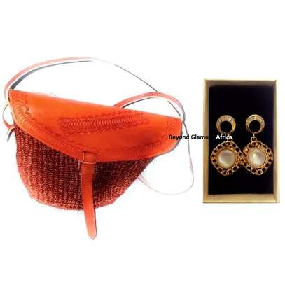 Womens Brown Sisal Kiondo+ earrings image 4