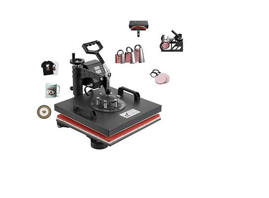 8in1 Digital Heat Press Machine For Hat Mug Plate Cap Tshirt image 1