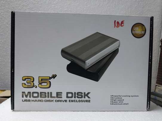 3.5 inch HDD External Case, Support IDE Hard drive(Silver) image 1