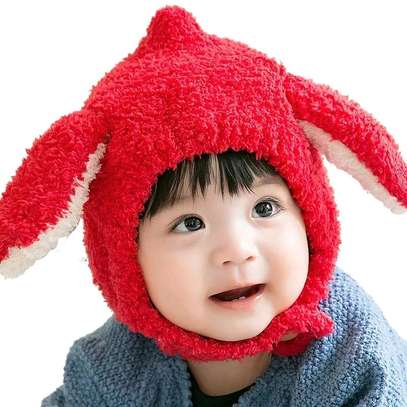 Wool Winter Children Hat Plus Fleece Long Ear Kids Caps image 1