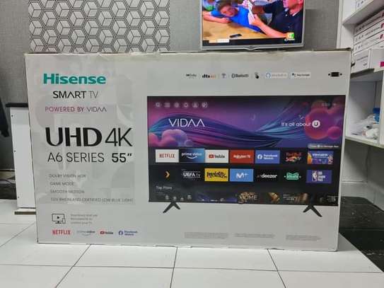 Hisense 55 inches Smart 4k UHD Vidaa Frameless Tv image 1