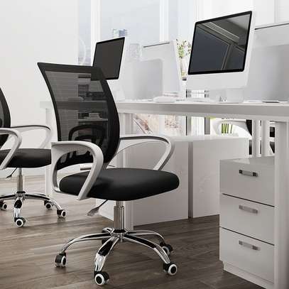 Office Chairs: Mesh Swivel Height Adjustable Clerical Desk image 6