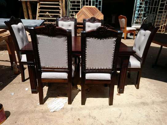 Readily Available 6-Seater mahogany Dining table image 2