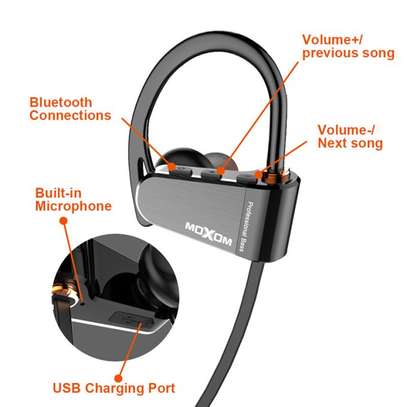 MOXOM MOX-23 Wireless Bluetooth Headphones IPX7 4.1 Sports Running Waterproof Earbuds with MIc image 6