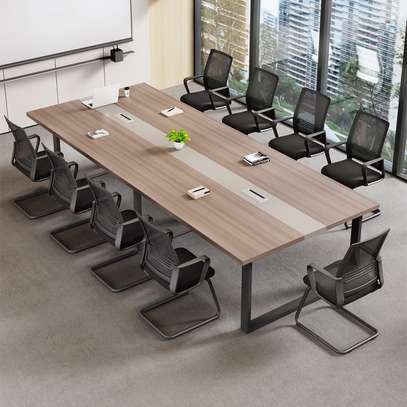 Boardroom Table: 2400MM Gray Many Accomodation Boardroom image 1