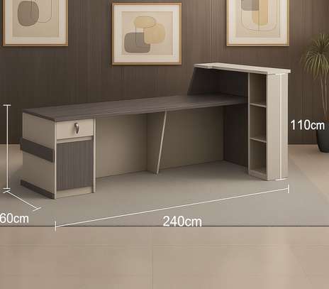 Office Desk : 1.8 Meter Front Office Reception Desk image 2
