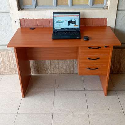 Study Desk: 120cm Cherry Home Office Desk, Durable Design image 6