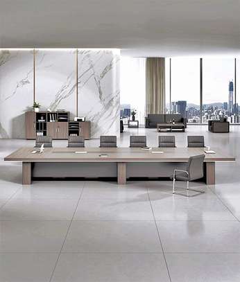 Modern Executive Conference Table Set – Solid Wood image 5