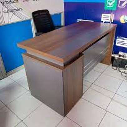 1.4M Rectangular Executive Office Working Desk with Drawers image 2
