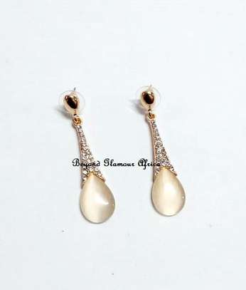 Ladies Long Crystal Dangle earrings image 3