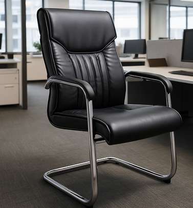 Office Chair: Leather Waiting Office Chair image 1