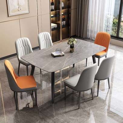 Dining Set: 4 Seater Marble Dining Set In Riosiri image 7