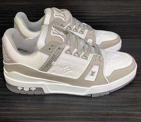 Louis Vuitton LV Monogram Grey Denim Trainer Sneaker image 1