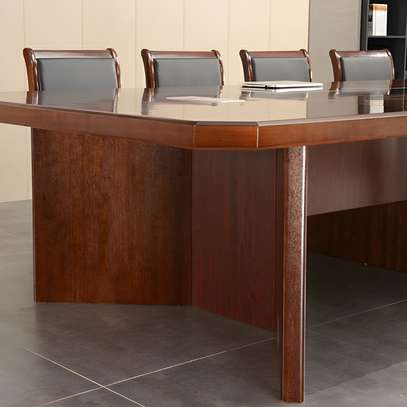 Boardroom Table; 300cm Mahogany Office Boardroom Table image 3